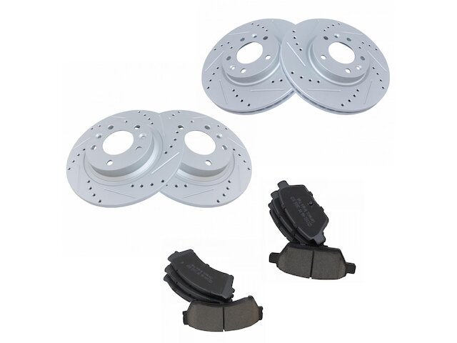 Front And Rear Brake Pad And Rotor Kit For Ford Fusion Mkz Zephyr